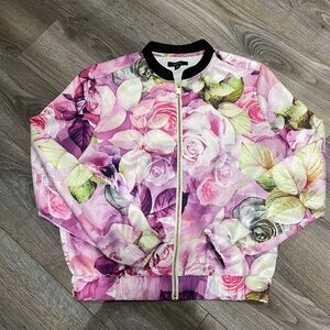 Women’s size small floral bomber jacket